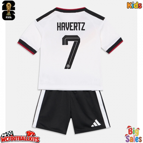 Germany Kai Havertz #7 Replica Home Stadium Kit for Kids World Cup 2026 Short Sleeve (+ pants)
